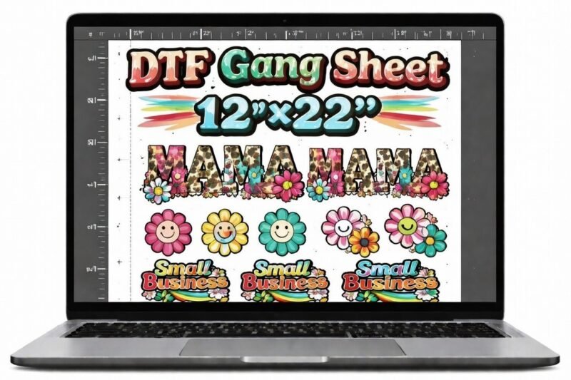 Alternative view of DTF Gang Sheet 12" X 22"
